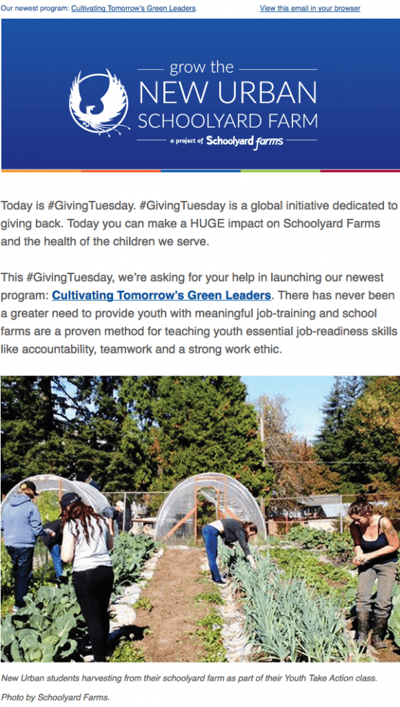 schoolyard farms campaign launch email