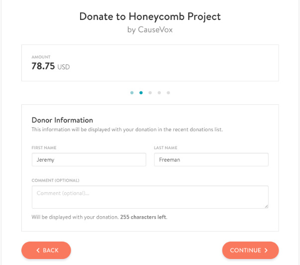 donation form