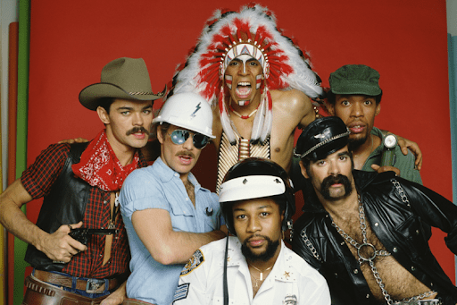 The Village People, wearing their distinctive costumes.
