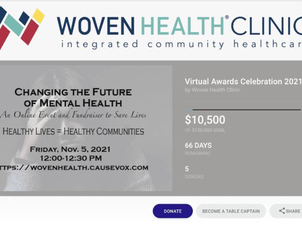 Customer Story: Woven Health Clinic's Virtual Awards Ceremony Raises 2x Their Fundraising Goal