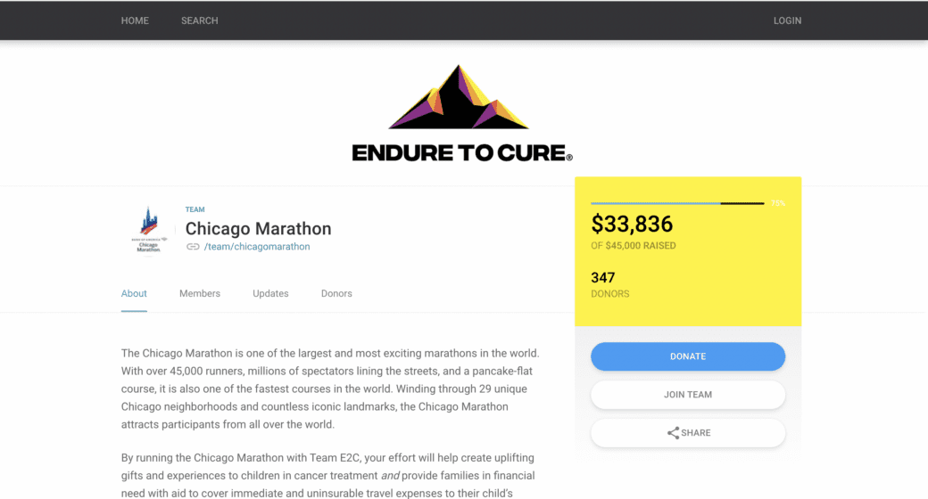 team-fundraising-endure-to-cure-chicago-marathon